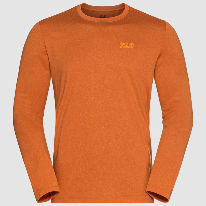 Jack Wolfskin Mens Sky Thermal Long Sleeve T-shirt Orange 580614GWD